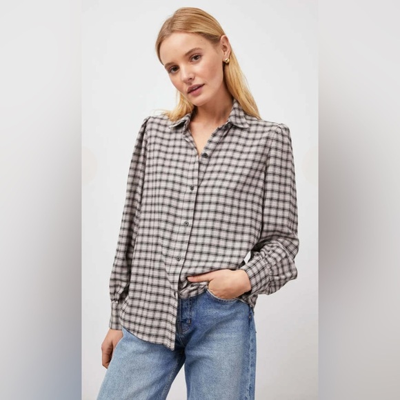 Rails Tops - Rails Angelica Shirt Malt Onyx flannel button down